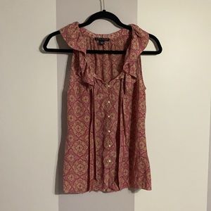 Banana Republic 100% silk pink blouse size XS